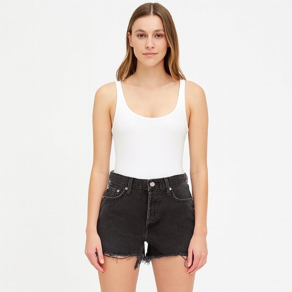 Abercrombie & Fitch Pants - Abercrombie & Fitch High Rise 4" Black Frayed Jean Shorts
